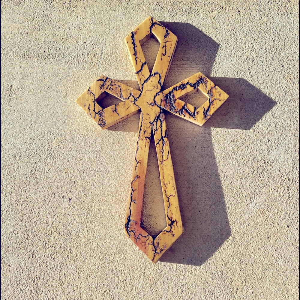 Fractal Wood Art - Cross
